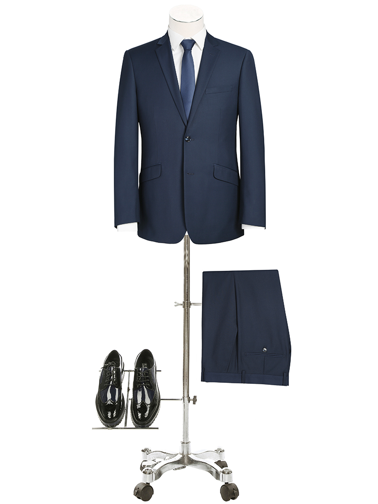 Renoir Men’s Slim Fit 2 Piece Suit 301-19SL - Navy