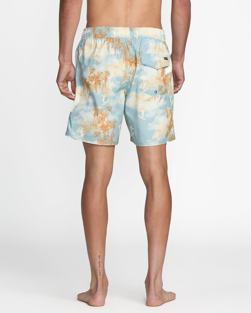 RVCA Perry Elastic 17” Swim Trunk - Sky Blue | Men’s