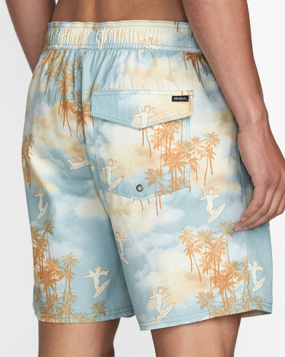 RVCA Perry Elastic 17” Swim Trunk - Sky Blue | Men’s
