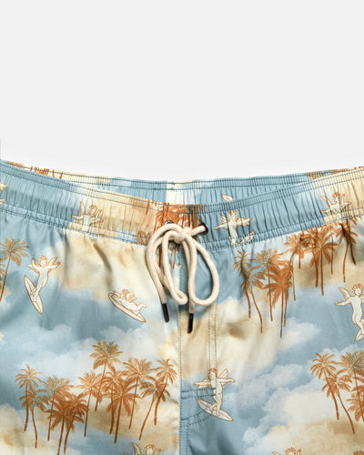 RVCA Perry Elastic 17” Swim Trunk - Sky Blue | Men’s