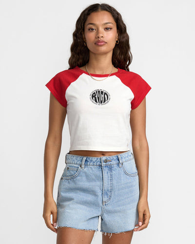 RVCA Baby Raglan Tee - Pepper Red | Women’s
