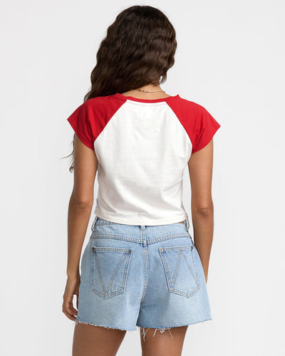 RVCA Baby Raglan Tee - Pepper Red | Women’s