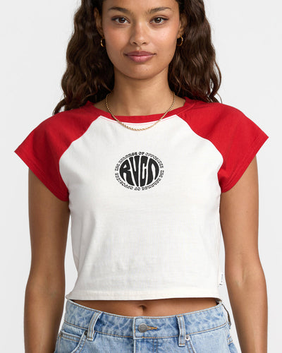 RVCA Baby Raglan Tee - Pepper Red | Women’s