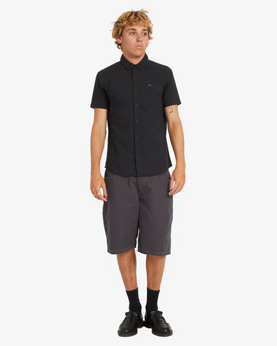 RVCA That’ll Do Stretch Short Sleeve Shirt - Black | Men’s