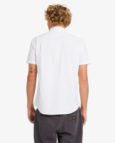 RVCA That’ll Do Stretch Short Sleeve Shirt - White | Men’s