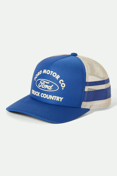 Brixton X Ford Built Tough Trucker Hat - Ford Blue/Wimbledon White