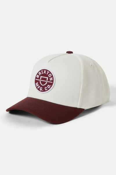 Brixton Crest Netplus Snapback - Port/Off White