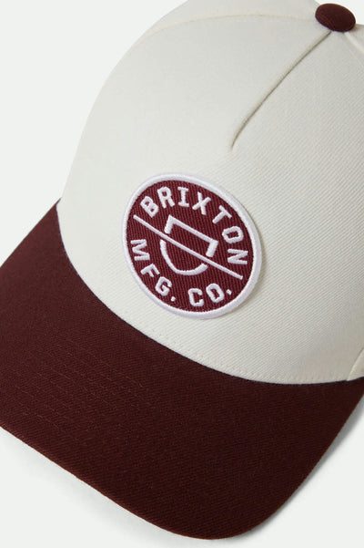 Brixton Crest Netplus Snapback - Port/Off White