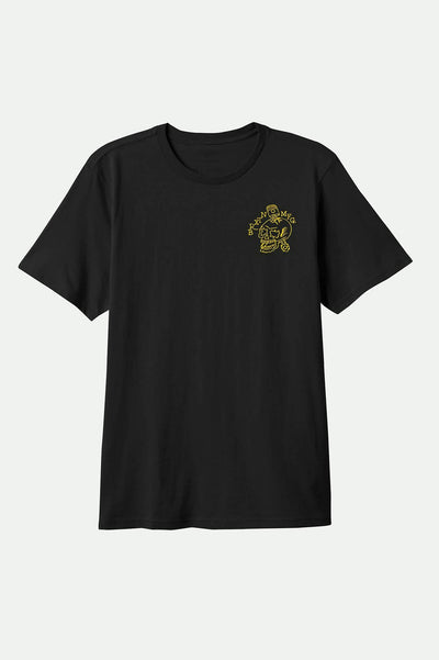 Brixton Daytona Short Sleeve Standard T-Shirt - Black | Men’s