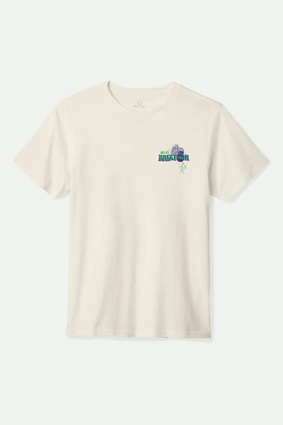 Brixton Maddox Short Sleeve Standard T-Shirt - Cream | Men’s
