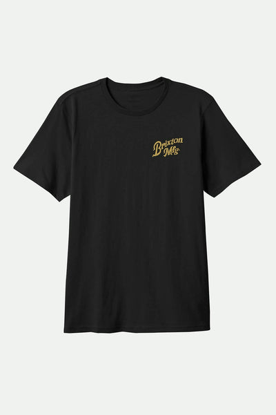 Brixton Rothwell Short Sleeve Tailored T-Shirt - Black | Men’s