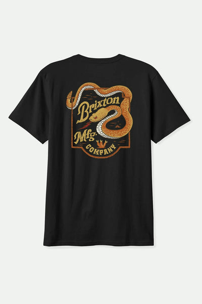 Brixton Rothwell Short Sleeve Tailored T-Shirt - Black | Men’s