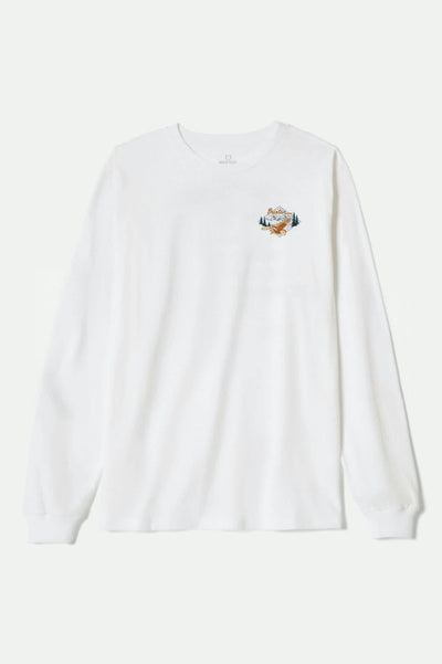 Brixton Driftway Long Sleeve Standard T-Shirt - White | Men’s