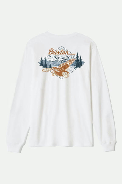 Brixton Driftway Long Sleeve Standard T-Shirt - White | Men’s