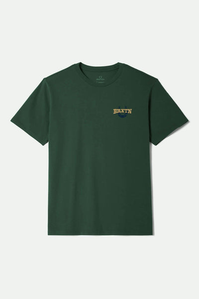 Brixton Roughstock Short Sleeve Standard T-Shirt - Forrest Green | Men’s