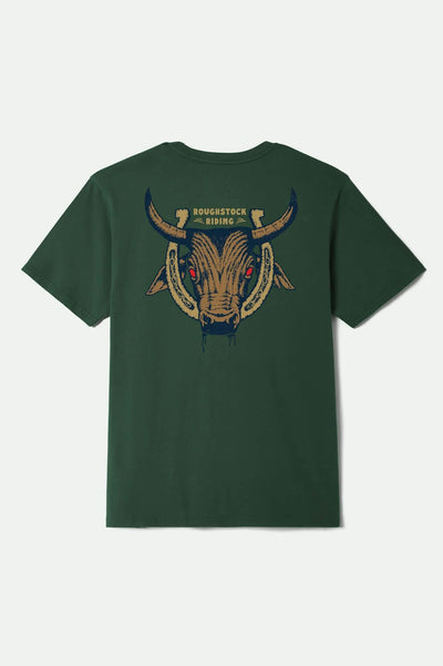 Brixton Roughstock Short Sleeve Standard T-Shirt - Forrest Green | Men’s