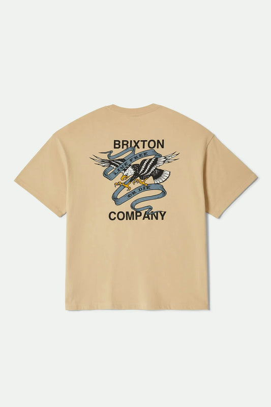 Brixton Union Heavyweight Relaxed T-Shirt - Cream Classic Wash | Men’s