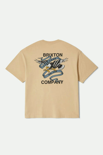 Brixton Union Heavyweight Relaxed T-Shirt - Cream Classic Wash | Men’s