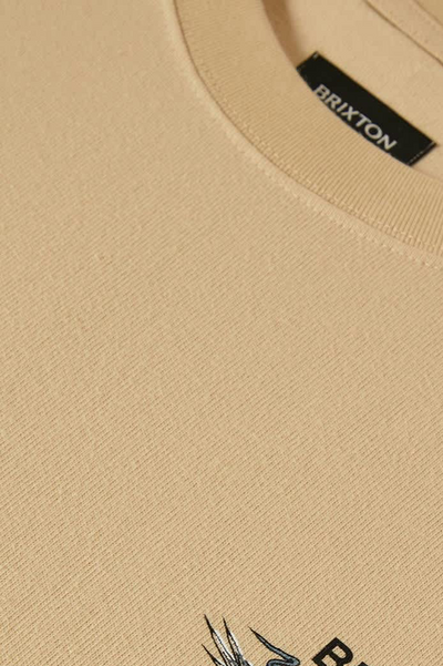 Brixton Union Heavyweight Relaxed T-Shirt - Cream Classic Wash | Men’s
