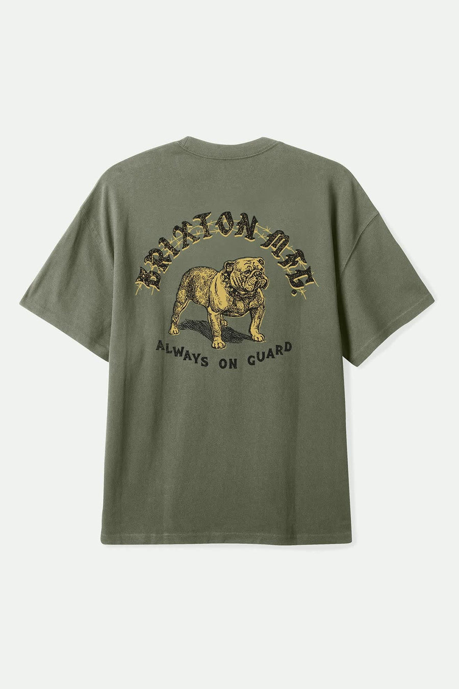 Brixton Bauer Heavyweight Relaxed T-Shirt - Olive Surplus Classic Wash | Men’s