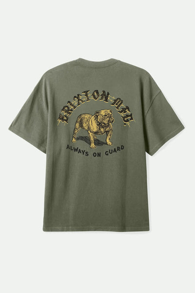 Brixton Bauer Heavyweight Relaxed T-Shirt - Olive Surplus Classic Wash | Men’s