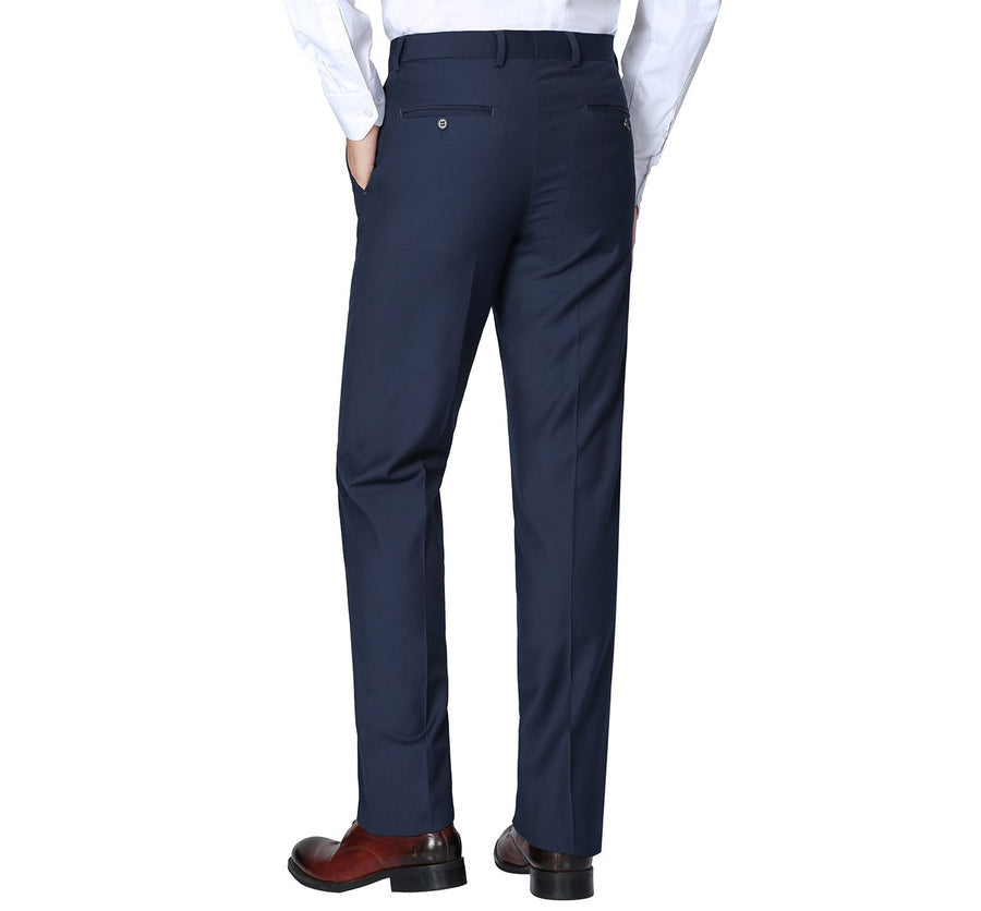 Renoir 301-19 Men's Slim Flat Front Dress Pants - Navy