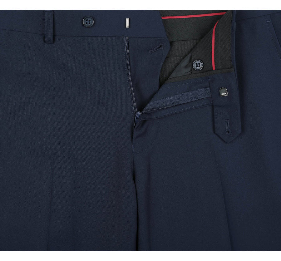 Renoir 301-19 Men's Slim Flat Front Dress Pants - Navy