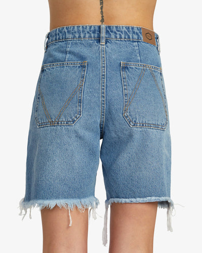 RVCA Crawford Long Denim Shorts