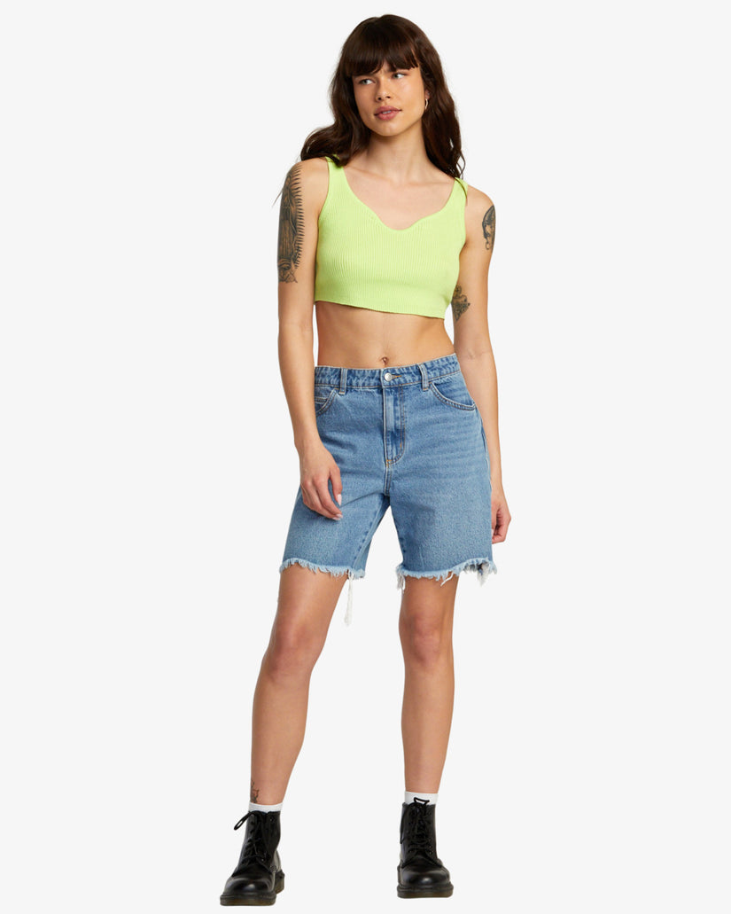 RVCA Crawford Long Denim Shorts