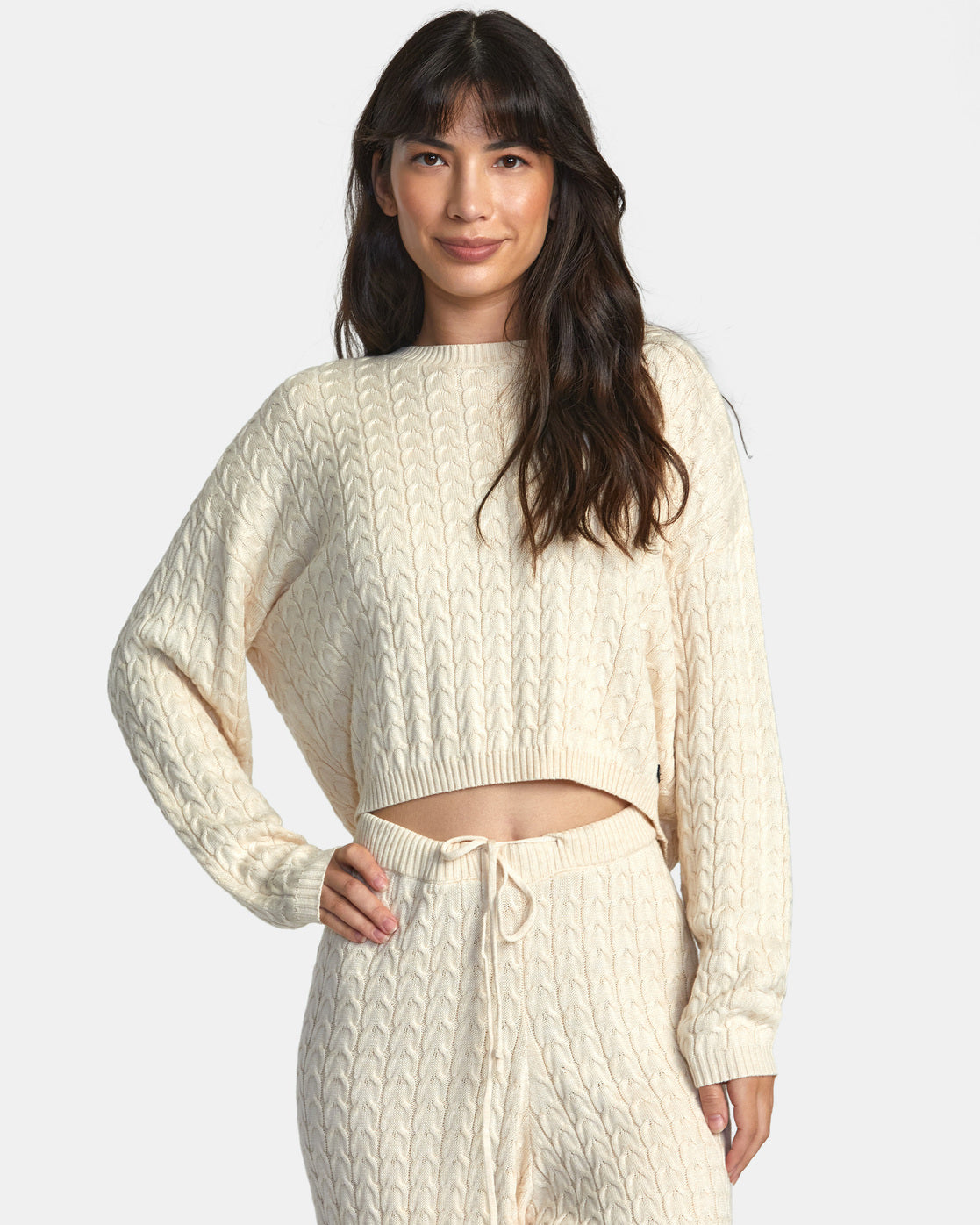 RVCA Soft Cable Cropped Sweater