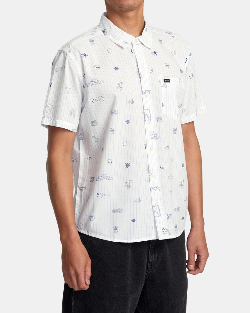 RVCA College Ruled SS Woven Shirt