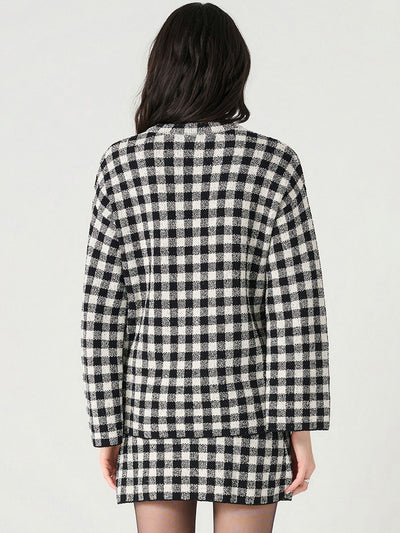 Dex Long Sleeve Check Sweater