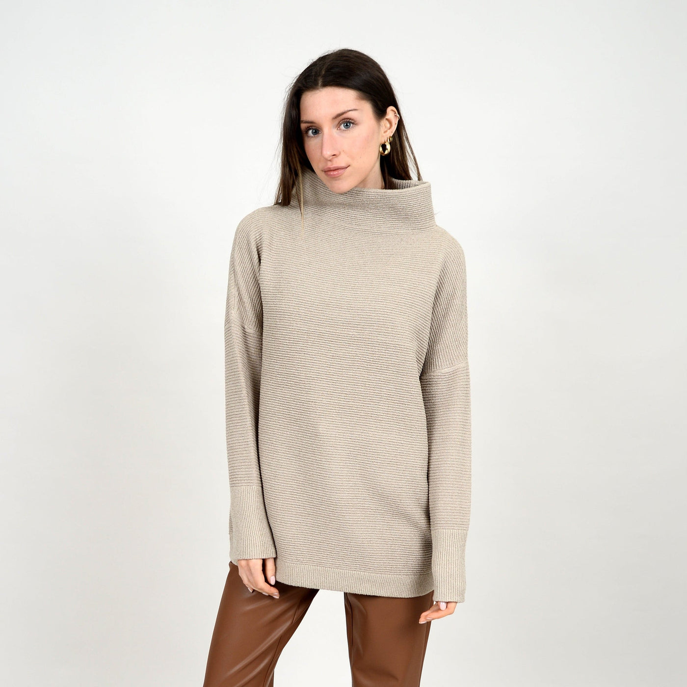 RD Nancy Ottoman Mockneck Sweater