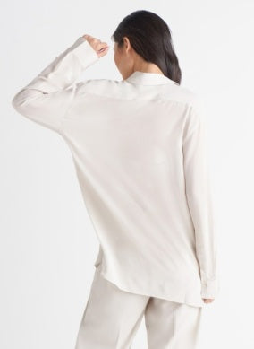 HIDDEN PLACKET BUTTON FRONT BLOUSE