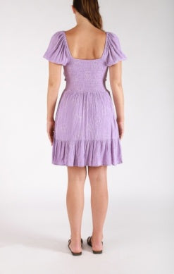 DEX Lavender Etched Floral Dress