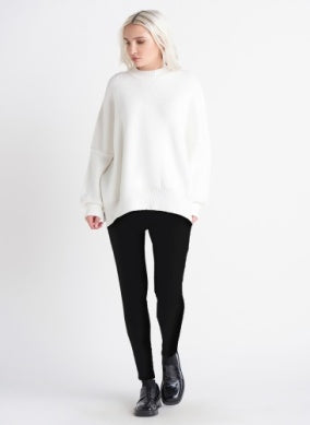 EXPOSED SEAMS TUNIC SWEATER