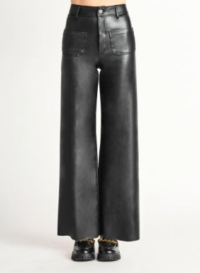 DEX WIDE LEG FAUX LEATHER PANT