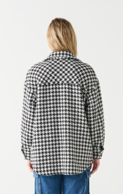DEX BUTTON FRONT HOUNDSTOOTH SHACKET