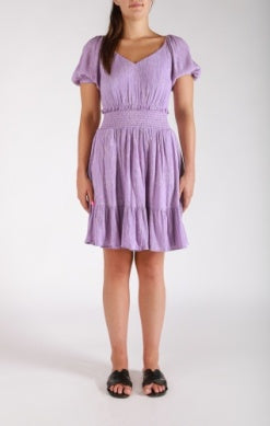 DEX Lavender Etched Floral Dress