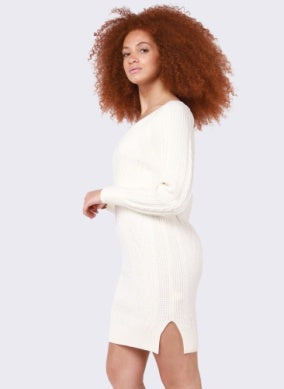 CABLE KNIT SWEATER DRESS
