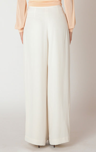 Black Tape Wide Flowy Pant - Ecru | Women’s