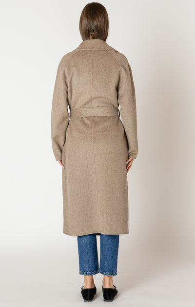 Black Tape Long Belted Coat - Mink | Women’s