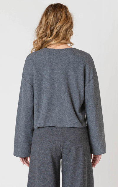 ROOM34 Ribbed Cardigan - Charcoal Heather | Women’s