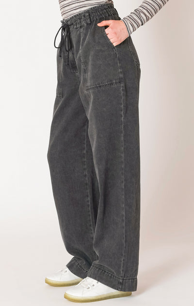 Dex Wide Leg Denim Pant - Washed Black | Women’s