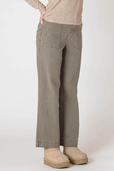 ROOM34 Straight Leg Pant - Army Green | Women’s