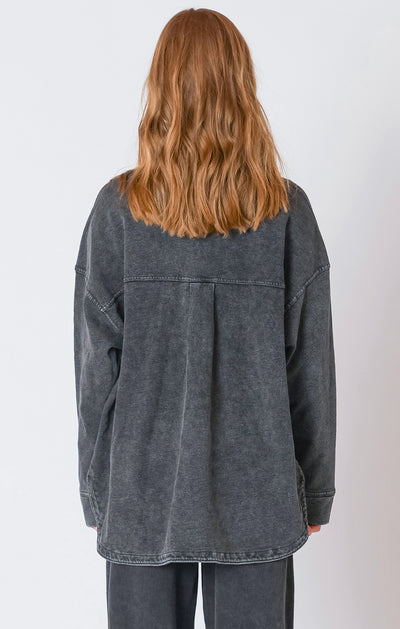 Dex Knit Denim Jacket - Washed Black | Women’s