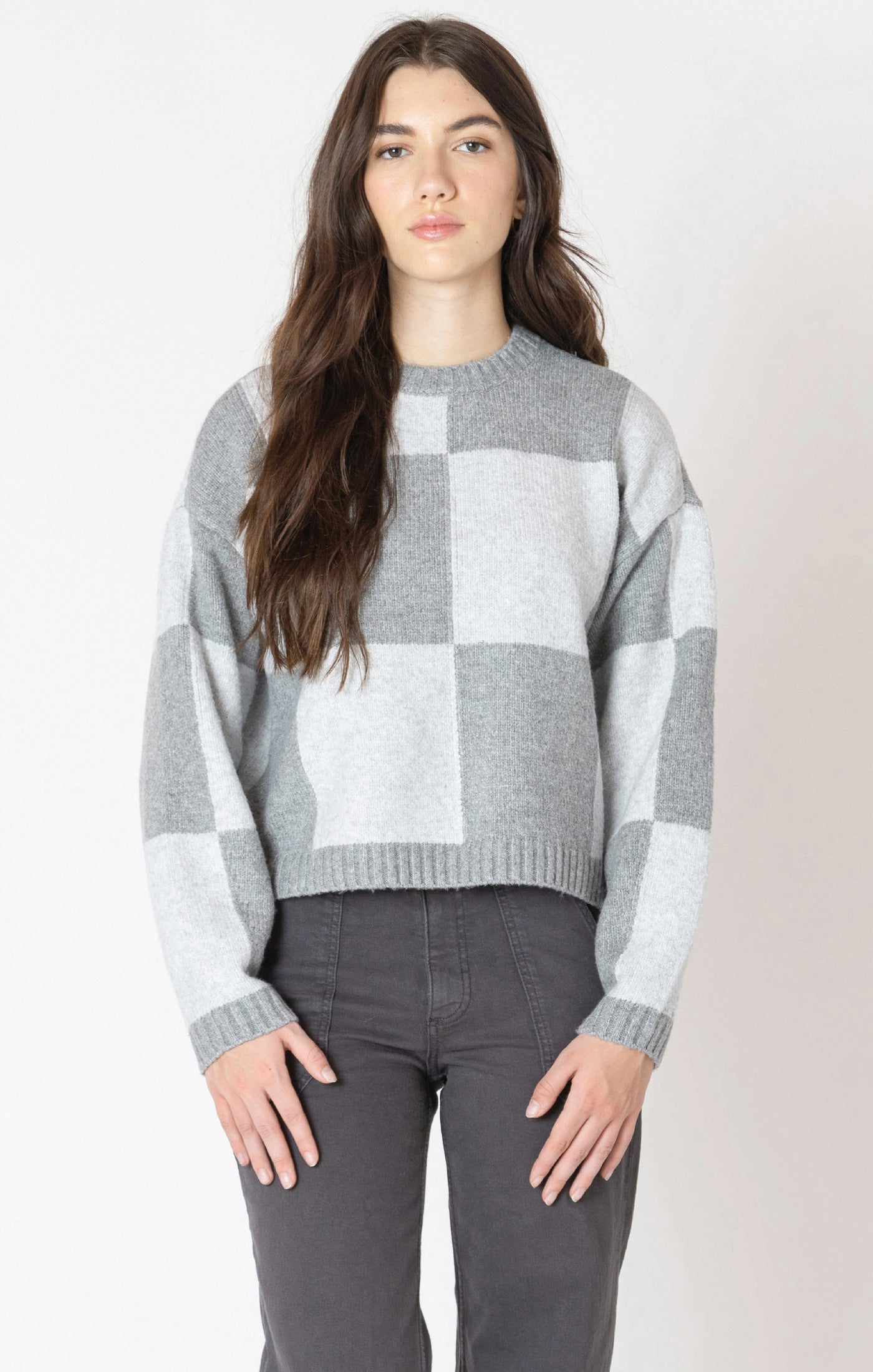 Dex Colourblock Sweater - Heather Grey Block | Women’s