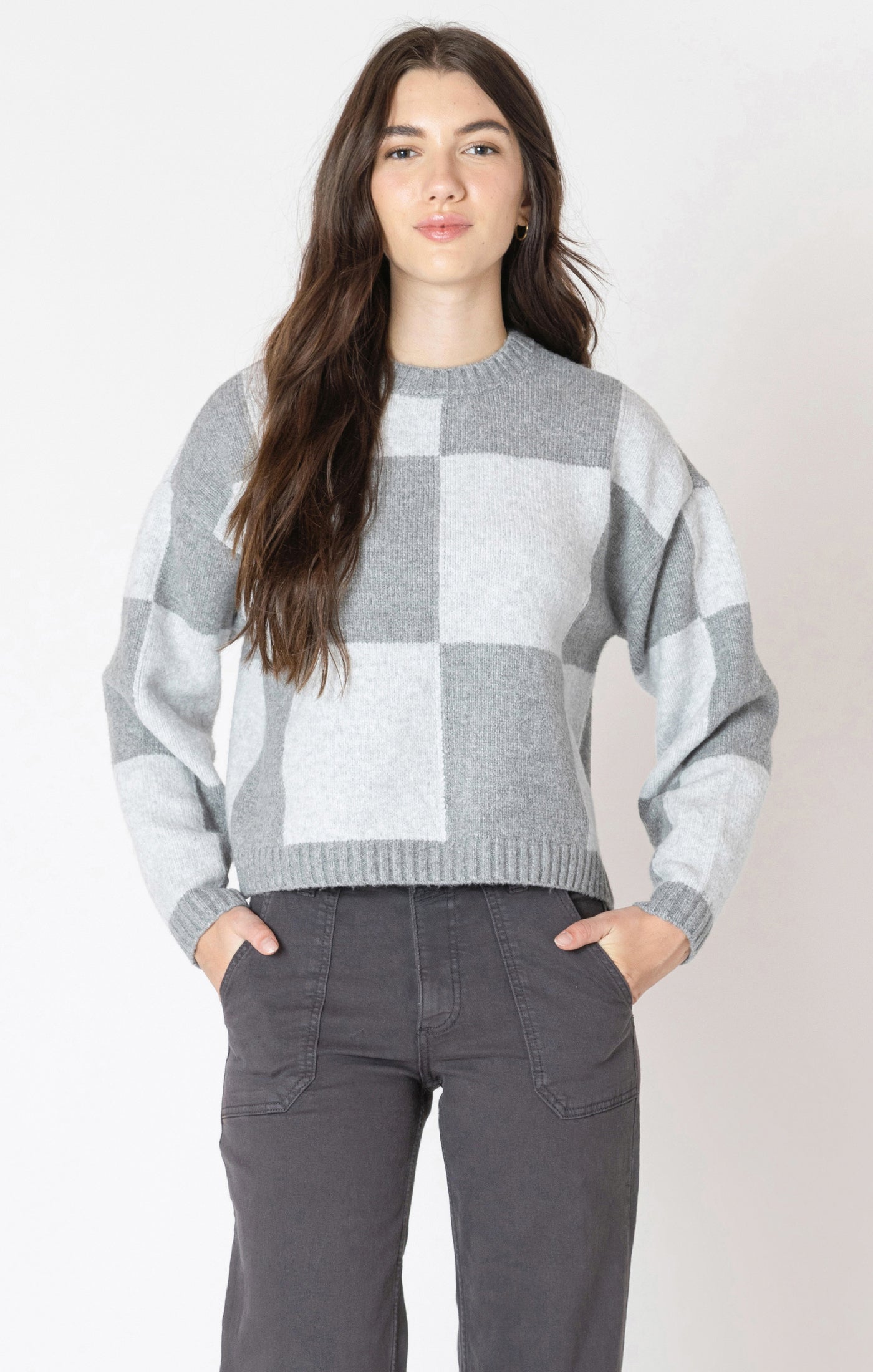 Dex Colourblock Sweater - Heather Grey Block | Women’s