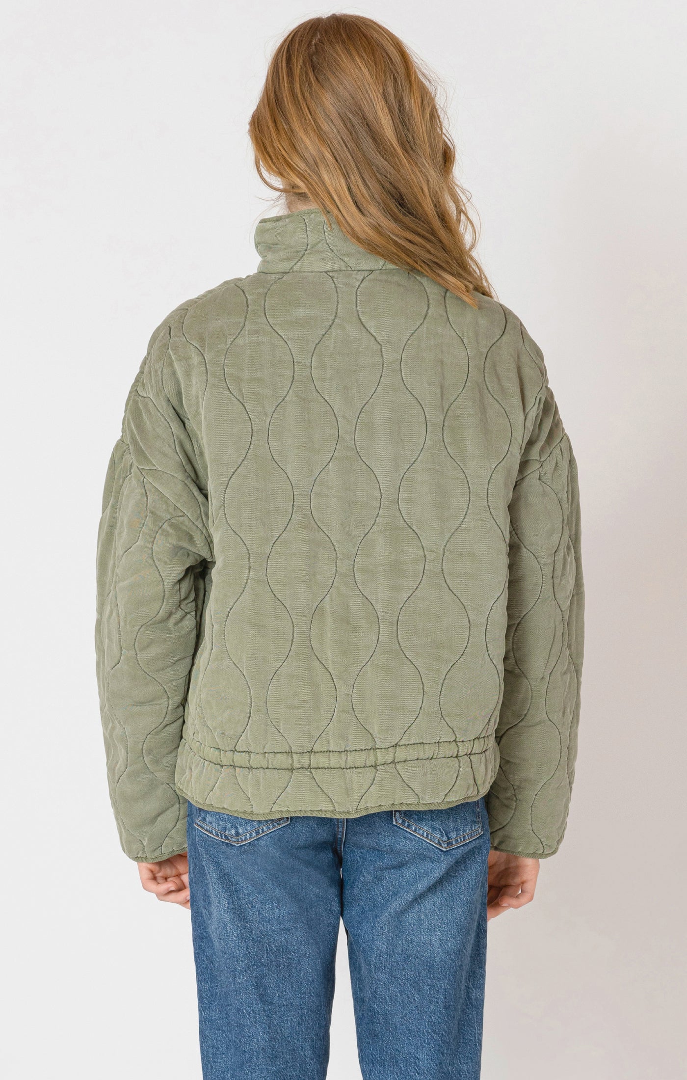 Dex Drawstring Quilted Jacket - Olive | Women’s