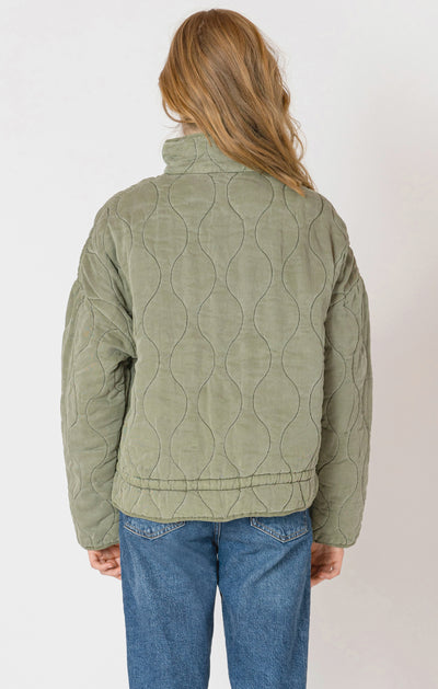 Dex Drawstring Quilted Jacket - Olive | Women’s
